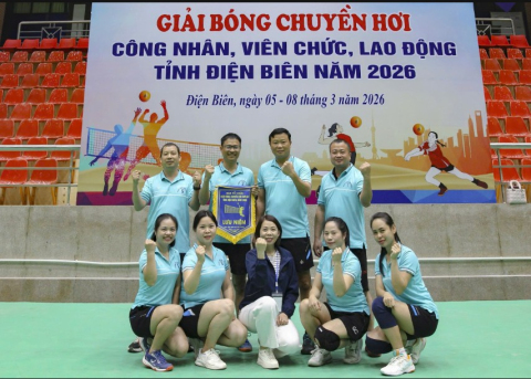 Công đoàn Trung tâm GDNN - GDTX 1 tham gia giải bóng chuyền hơi công chức, viên chức, lao động tỉnh Điện Biên năm 2026
